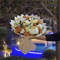 White and Orange Flower Bouquet