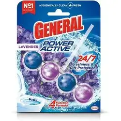 General Power Active Toilet Cleaner Rim Block Lavender Scent 50g