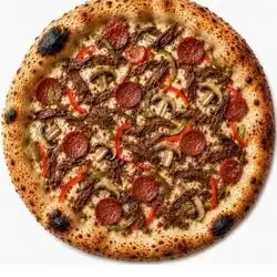 Beef pepperoni pizza