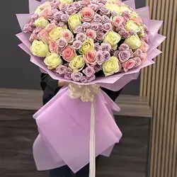 White and Pink Rose Bouquet