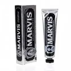 Marvis Amarelli Licorice Toothpaste with Mint & Xylitol, 85ml//مرفس امرلي ليكوريس مينت 85مل