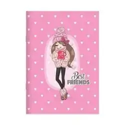 Keskin Sharp Color Best Friends Notebook Lined Stitched Plastic Cover A4 80 Sheets