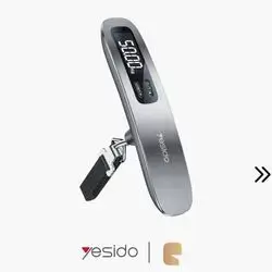 Yesido MG41 Handheld Digital Luggage Scale 50kg Capacity Backlit LCD Precision Sensor - Black