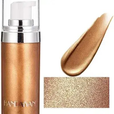 HANDAIYAN Face Body Luminizer, Liquid Highlighter Makeup - Shade: 03 Bronze Gold