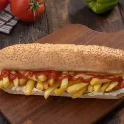 Fries Sandwich In French Samoon