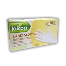 Falcon Latex Powder Gloves, Large, 100 Count