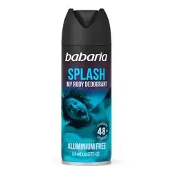 Babaria Splash Deodorant Spray 150 ml+50 mL Free