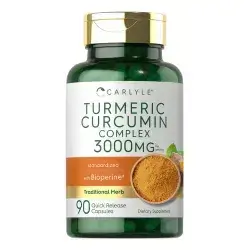 Turmeric Curcumin complex 3000mg with bioperine  (90) quick release capsules 