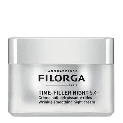 Time-Filler Night 5XP Wrinkle Smoothing Night Cream Pillow Wrinkles for All Skin Types 50ml _ FILORGA