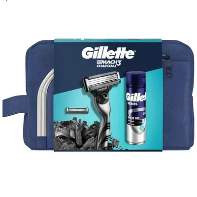 Gillette Mach3 Charcoal 2Up & Charcoal Series Jel 200 ML & Çanta