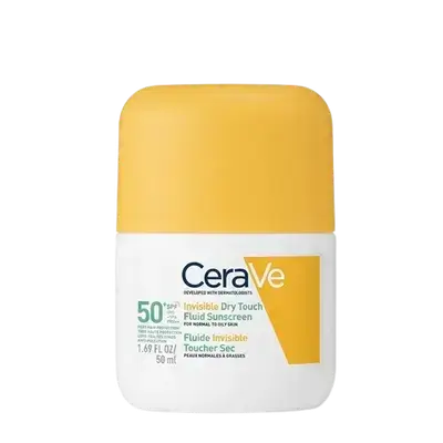 Invisible Dry Touch Fluid Sunscreen SPF50+ for Normal to Oily Skin 50ml _ CeraVe