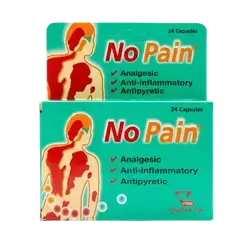 No Pain (Paracetamol 250mg+ Ibuprofen 200mg+ Caffeine 50mg)  24 Capsules _ Quality to Life