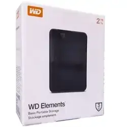 WD 2TB Elements Portable External Hard Drive for Windows, USB 3.2 Gen 1/USB 3.0 for PC & Mac, Plug and Play Ready -