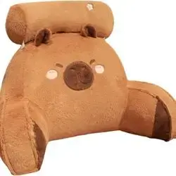 Capybara Plush Reading Pillow with Back & Neck Support (60×40cm)