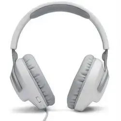 Jbl Quantum 100 Wired Over-Ear Gaming Headset With A Detachable Voice-Focus Boom Mic, Quantumsound Signature, Lightweight Headband, Memory Foam Ear Cushion, Pc And Gaming Console Compatible - White