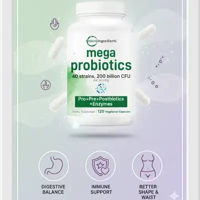 Probiotics 200 Billion CFU, 120 Capsules |Men & Women | 40 Strains with Prebiotics, Postbiotics & Digestive Enzymes | Gut, Immune & Digestive Health
