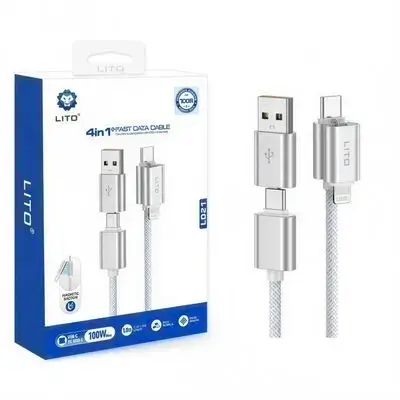 Cable Lito LD21 4in1 100W White