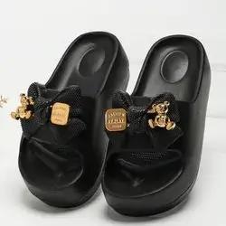 2024 New Summer Women's Casual Fashion Thick-Soled High-Heeled Slipper Size: 38-39