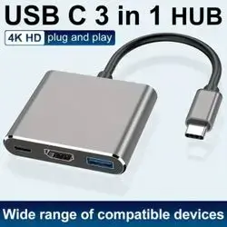 TYPE- C To HDTV 3in1 HUB Multiport Adapter