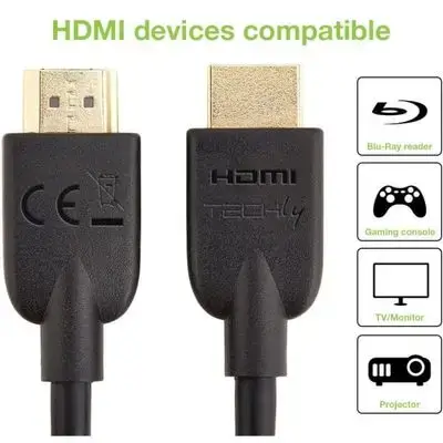 HDMI™ High Speed 1.5 A/A M/M Cable 1m Black