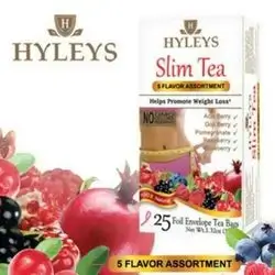 Hyleys Slim Tea 5 flovor assortment herbal supplement (helps promote weight loss)25 tea bags
