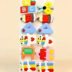 12pcs Cute Student Stationery Hair Clips, No Damage To Hair, Girls Back To School Hair Clips