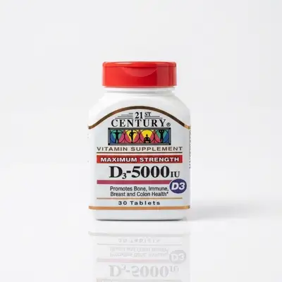 21st CENTURY D3-5000 IU (Maximum Strength - 30 Tablets)