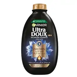 Garnier Ultra Doux Black Charcoal And Nigella Seed Oil Purifying And Shine Shampoo, 400 Ml