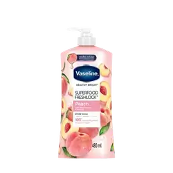 Super Food Freshlock Peach Lotion 480ml _ Vaseline
