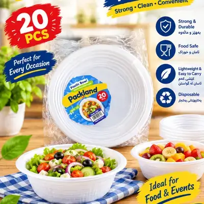 Packland plastic Bowl 20pcs 500cc