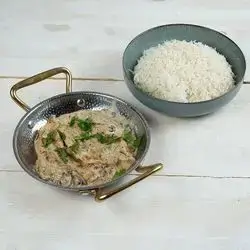 Mushroom Chicken Steak With Rice