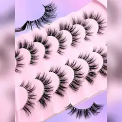 Asiteo 7 Pairs Fluffy False Eyelashes E-08