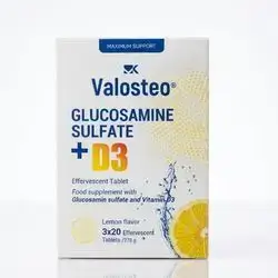 Valosteo Glucosamine Sulfate + D3 (60 Effervescent Tablets)