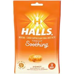 Halls Honey Soothing Throat Lozenges
