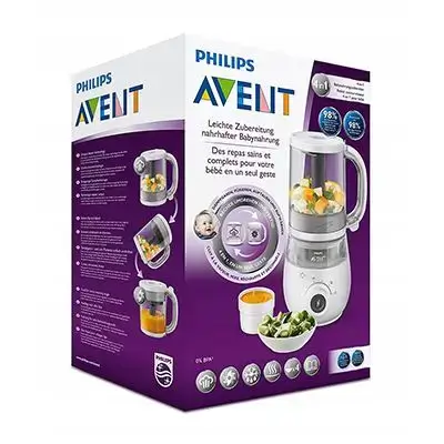 Philips avent 4 in 1 healthy baby food maker- It lets you steam, blend, defrost, and reheat food in an instant