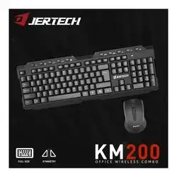 Jertech KM200 Wireless Combo Mouse & Keyboard Black