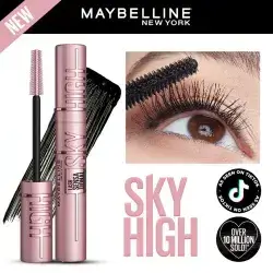 Maybelline New York Mascara, Volumizing & Lengthening Mascara, Washable Flake-Free Formula With Bamboo Extract & Fibres, Lash Sensational Sky High, Black