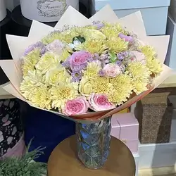 Cream and Pink Mixed Bouquet