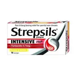 strepsils intensive (with flupiprofen painkiller), fast and long ;asting 16 lozenges