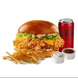 Cajun Cheesy Burger Menu