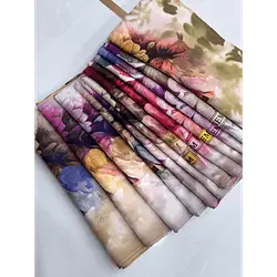 Cotton Patterned Scarf Size 90