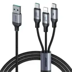 JOYROOM Speedy Series 100W 3-in-1 Fast Charging Cable ( L+C+M) 1.2m