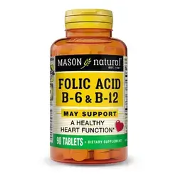 Mason Natural Folic Acid Tablets with B6 and B12 - 90ct