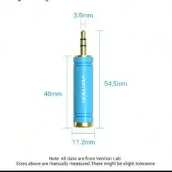 Vention 3.5mm Male To 6.35mm (1/4'') Female Audio Adapter, 6.35mm To 3.5mm Converter Premium Quality For IPod Laptop Home Theater Devices Amplifiers And More