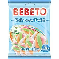 Bebeto Rainbow Twist Marshmallow 60 Gm