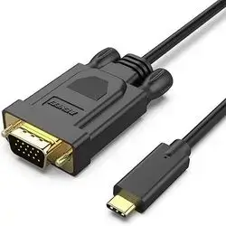 BENFEI USB C to VGA 6 Feet Cable, USB Type-C to VGA Cable [Thunderbolt 3/4 Compatible] with iPhone 15 Pro/Max, MacBook Pro/Air 2023, iPad Pro, iMac, S23, XPS 17, Surface Book 3 and More