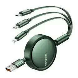 Mcdodo Ca-725 3 In 1 Rectractable Charging Cable Green