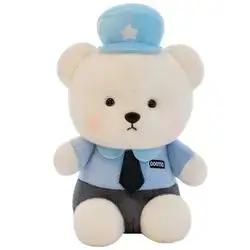 Bear police white & blue Medium