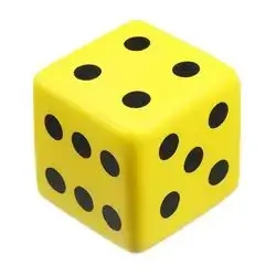 Random Color Large Sponge Dice (Esfnj)