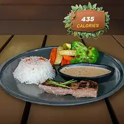 Grilled Steak with Light Rice